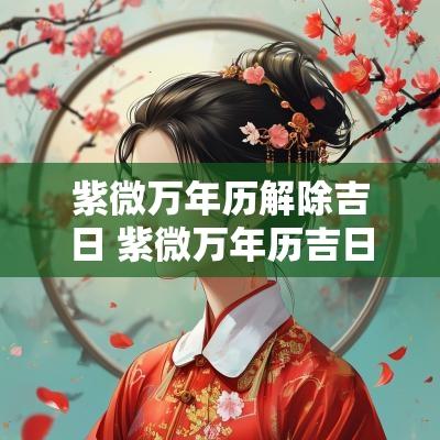 紫微万年历解除吉日 紫微万年历吉日