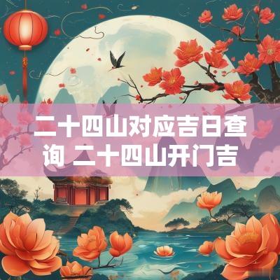 二十四山对应吉日查询 二十四山开门吉日