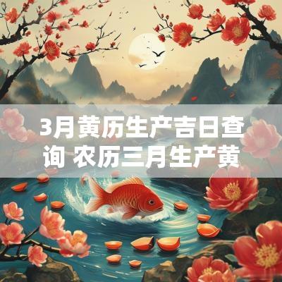 3月黄历生产吉日查询 农历三月生产黄道吉日查询