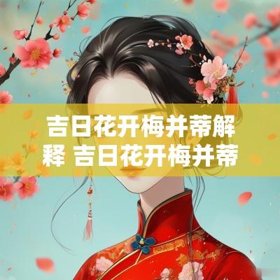 吉日花开梅并蒂解释 吉日花开梅并蒂