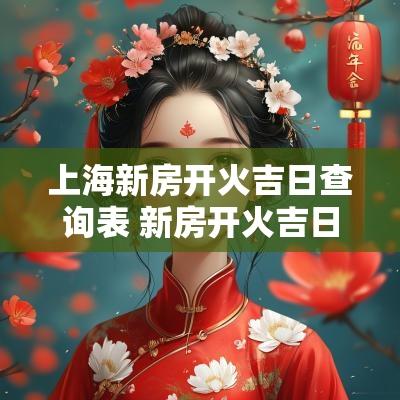 上海新房开火吉日查询表 新房开火吉日查询2025年9月份