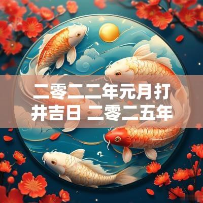 二零二二年元月打井吉日 二零二五年吉日一览表