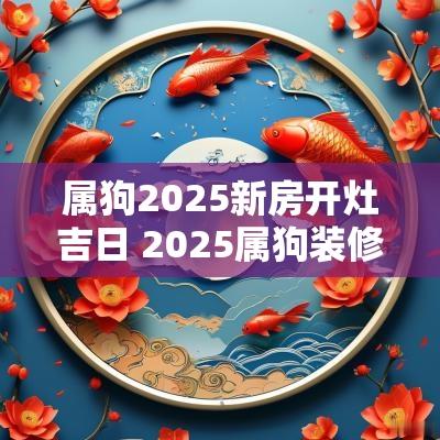 属狗2025新房开灶吉日 2025属狗装修房吉日