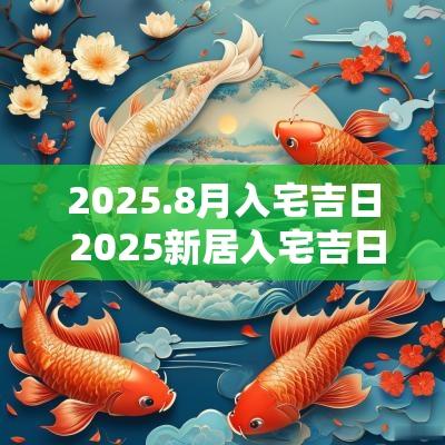 2025.8月入宅吉日 2025新居入宅吉日吉时