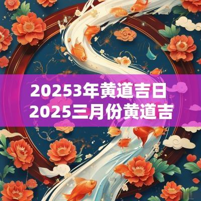 20253年黄道吉日 2025三月份黄道吉日