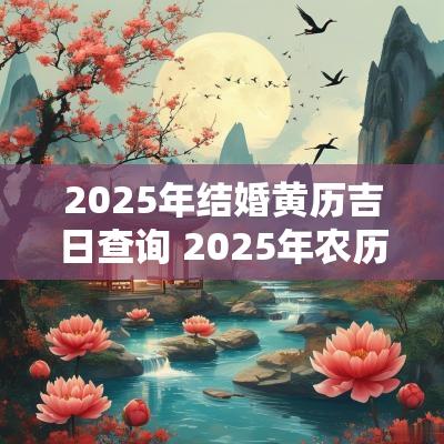 2025年结婚黄历吉日查询 2025年农历黄历结婚吉日查询