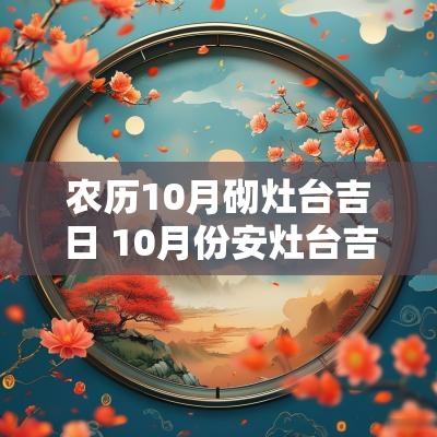 农历10月砌灶台吉日 10月份安灶台吉日