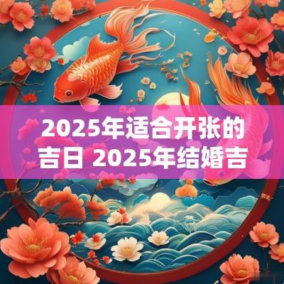 2025年适合开张的吉日 2025年结婚吉日一览表