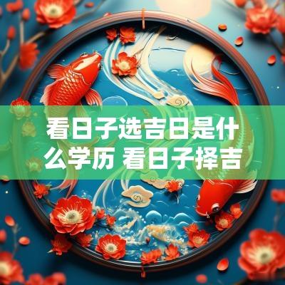 看日子选吉日是什么学历 看日子择吉日是什么意思