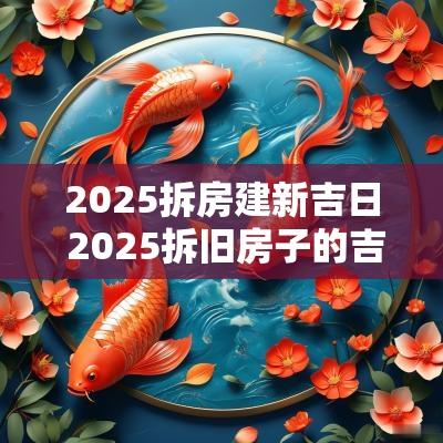 2025拆房建新吉日 2025拆旧房子的吉日