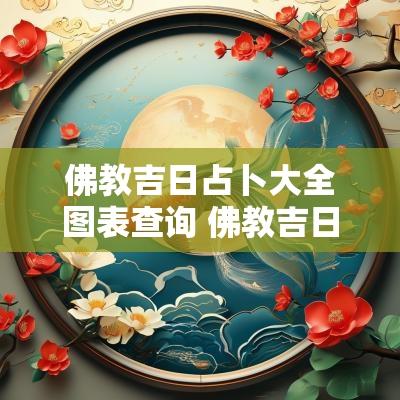 佛教吉日占卜大全图表查询 佛教吉日一览表2025