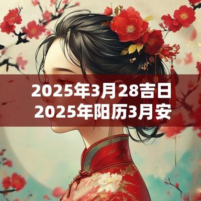 2025年3月28吉日 2025年阳历3月安神吉日