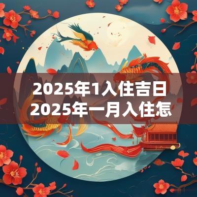 2025年1入住吉日 2025年一月入住怎么选日子 2025年1入住吉日 2025年一月入住怎么选日子
