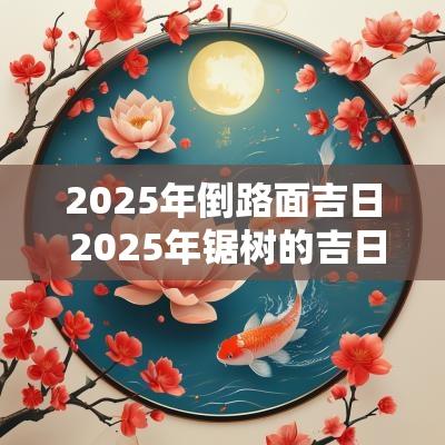 2025年倒路面吉日 2025年锯树的吉日