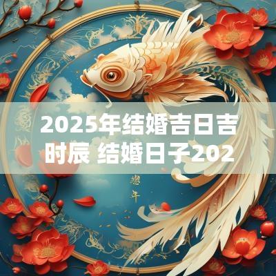 2025年结婚吉日吉时辰 结婚日子2025年黄道吉日