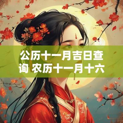 公历十一月吉日查询 农历十一月十六日吉日查询表