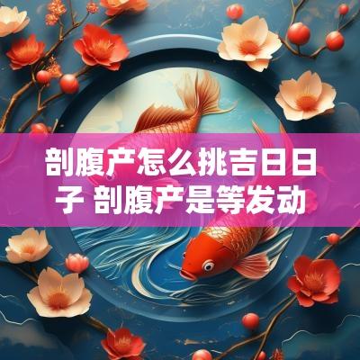 剖腹产怎么挑吉日日子 剖腹产是等发动了还是挑日子