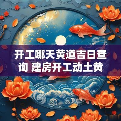 开工哪天黄道吉日查询 建房开工动土黄道吉日