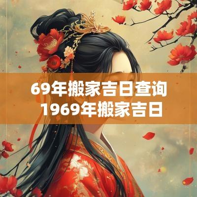 69年搬家吉日查询 1969年搬家吉日