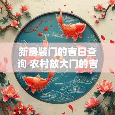 新房装门的吉日查询 农村放大门的吉日吉时