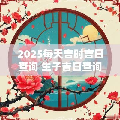2025每天吉时吉日查询 生子吉日查询2025吉时