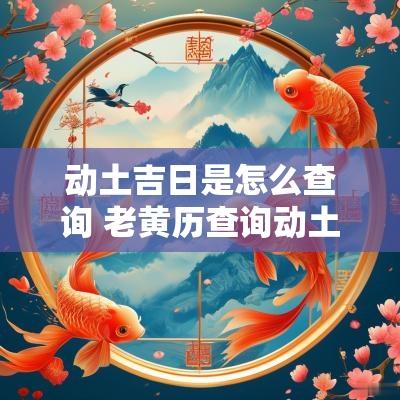 动土吉日是怎么查询 老黄历查询动土吉日