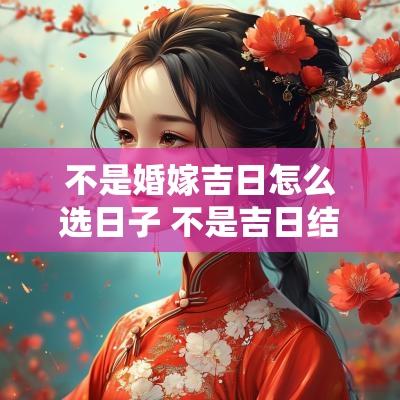 不是婚嫁吉日怎么选日子 不是吉日结婚用什么方法化解呢