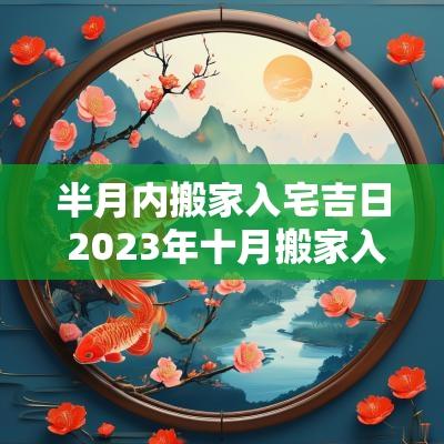 半月内搬家入宅吉日 2025年十月搬家入宅吉日详解