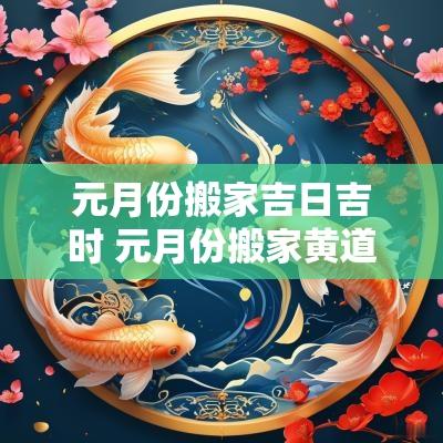 元月份搬家吉日吉时 元月份搬家黄道吉日是哪几天