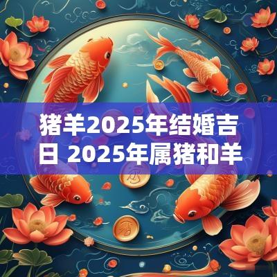 猪羊2025年结婚吉日 2025年属猪和羊最佳结婚日子