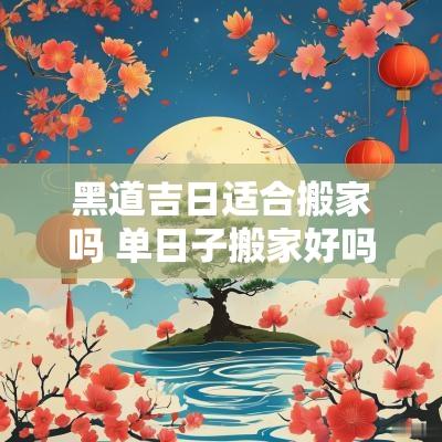 黑道吉日适合搬家吗 单日子搬家好吗