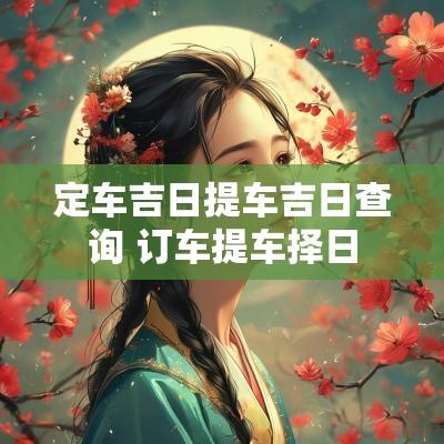 定车吉日提车吉日查询 订车提车择日