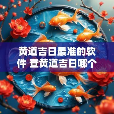 黄道吉日最准的软件 查黄道吉日哪个软件比较准