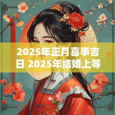 2025年正月喜事吉日 2025年结婚上等吉日