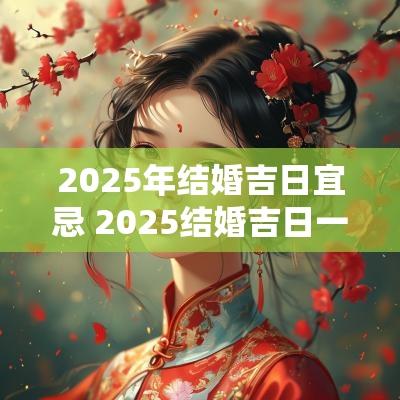 2025年结婚吉日宜忌 2025结婚吉日一览表