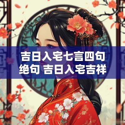 吉日入宅七言四句绝句 吉日入宅吉祥话