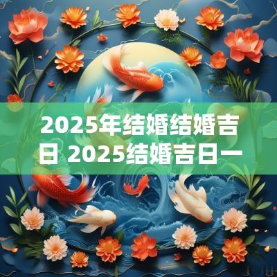 2025年结婚结婚吉日 2025结婚吉日一览表