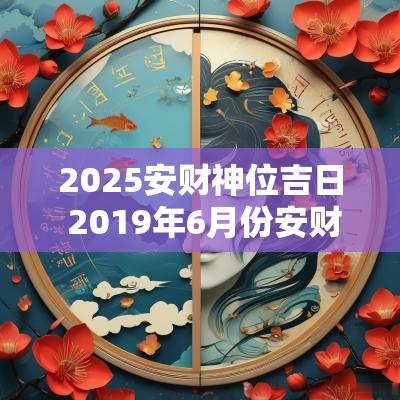 2025安财神位吉日 2019年6月份安财神最好吉日