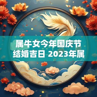 属牛女今年国庆节结婚吉日 2025年属牛女结婚黄道吉日