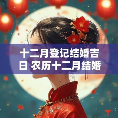 十二月登记结婚吉日 农历十二月结婚吉日哪一天日子好