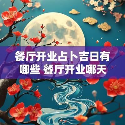 餐厅开业占卜吉日有哪些 餐厅开业哪天是吉日