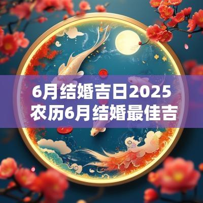 6月结婚吉日2025 农历6月结婚最佳吉日