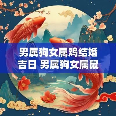男属狗女属鸡结婚吉日 男属狗女属鼠婚配