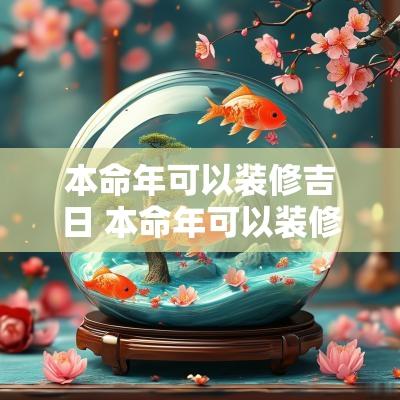 本命年可以装修吉日 本命年可以装修房子吗