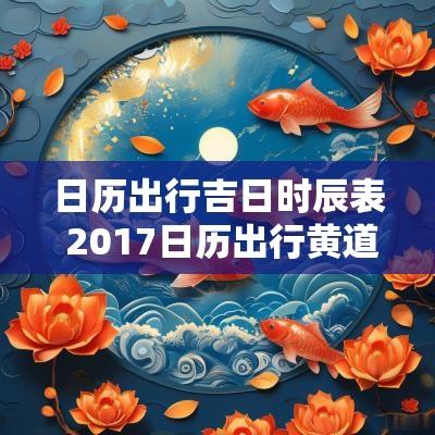 日历出行吉日时辰表 2017日历出行黄道吉日