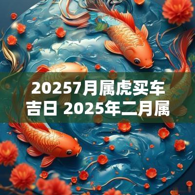 20257月属虎买车吉日 2025年二月属虎买车吉日