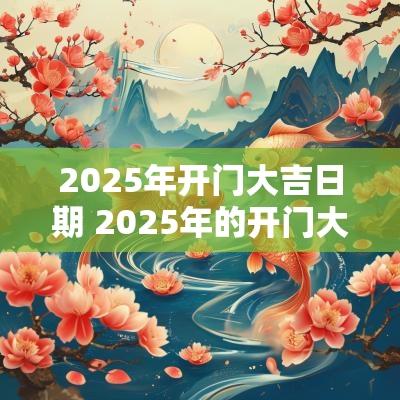 2025年开门大吉日期 2025年的开门大吉