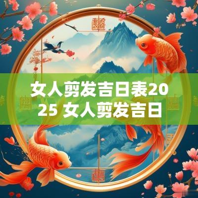 女人剪发吉日表2025 女人剪发吉日