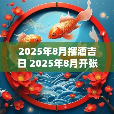 2025年8月摆酒吉日 2025年8月开张吉日查询