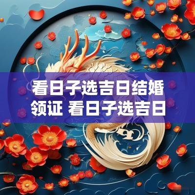 看日子选吉日结婚领证 看日子选吉日结婚领证好吗